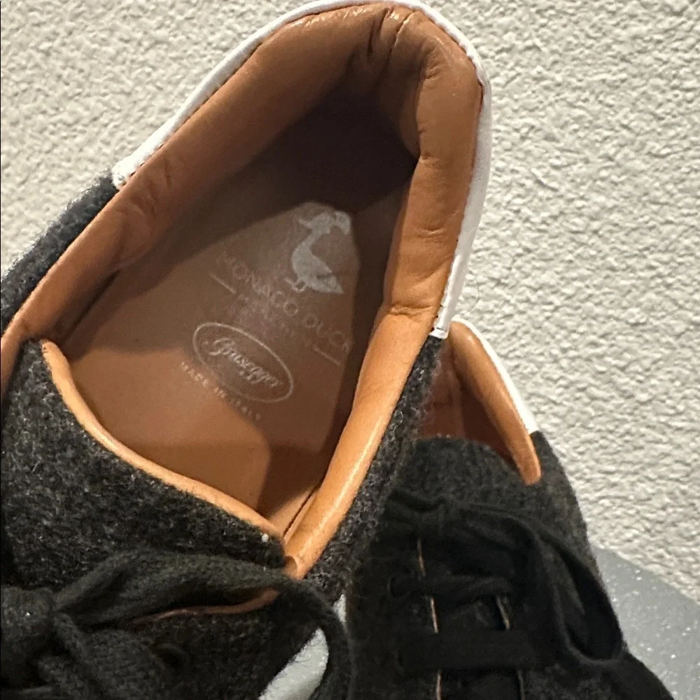Monaco Duck Men's Black Wool Sneakers